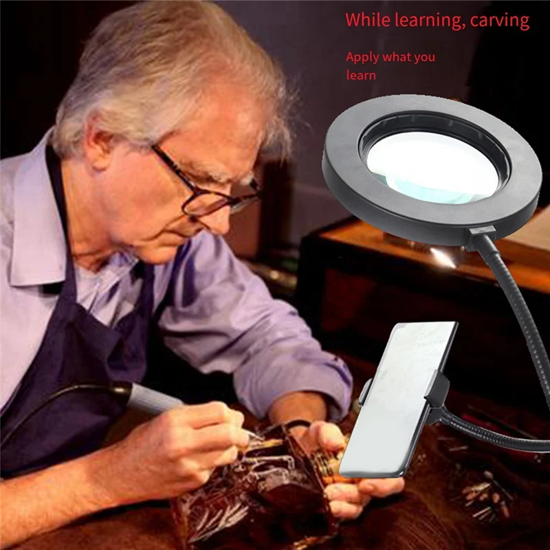 Multifunctional Desk Lamp Magnifying Glass Helping Magnifying Hand Soldering Loupe Glass Magnifier Tool With Led Lights