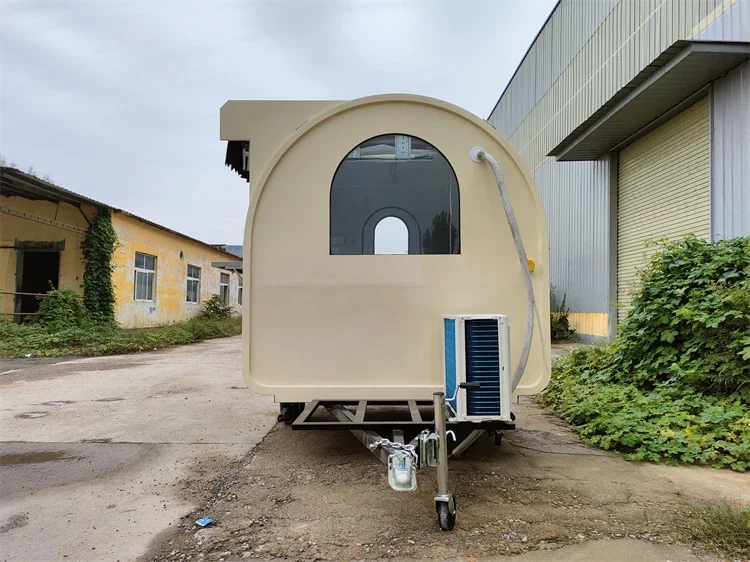 عربة طعام تجارية مخصصة لبيع الوجبات الخفيفة مع شواية ومقلاة للبيع