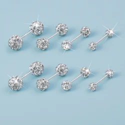 1 Pair Crystal Disco Ball Stud Earrings Cartilage Tragus Daith Helix Conch Piercing Ear Stud Accessory Fashion Jewelry Gift 20G