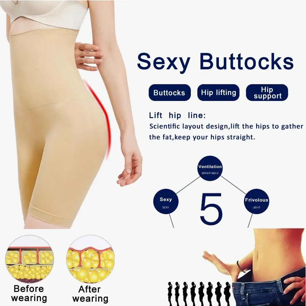 سراويل تحتية نسائية رافعة للخصر بدون خياطة ملابس داخلية عالية البطن سراويل تحتية للتخسيس عند البطن سراويل تحتية #3