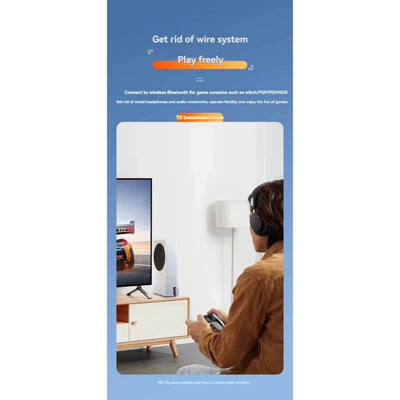 2 in 1 무선 블루투스 5.3 리시버 송신기 어댑터, AUX 핸즈프리 통화, 자동차 라디오 오디오 헤드폰 TV용, 3.5mm