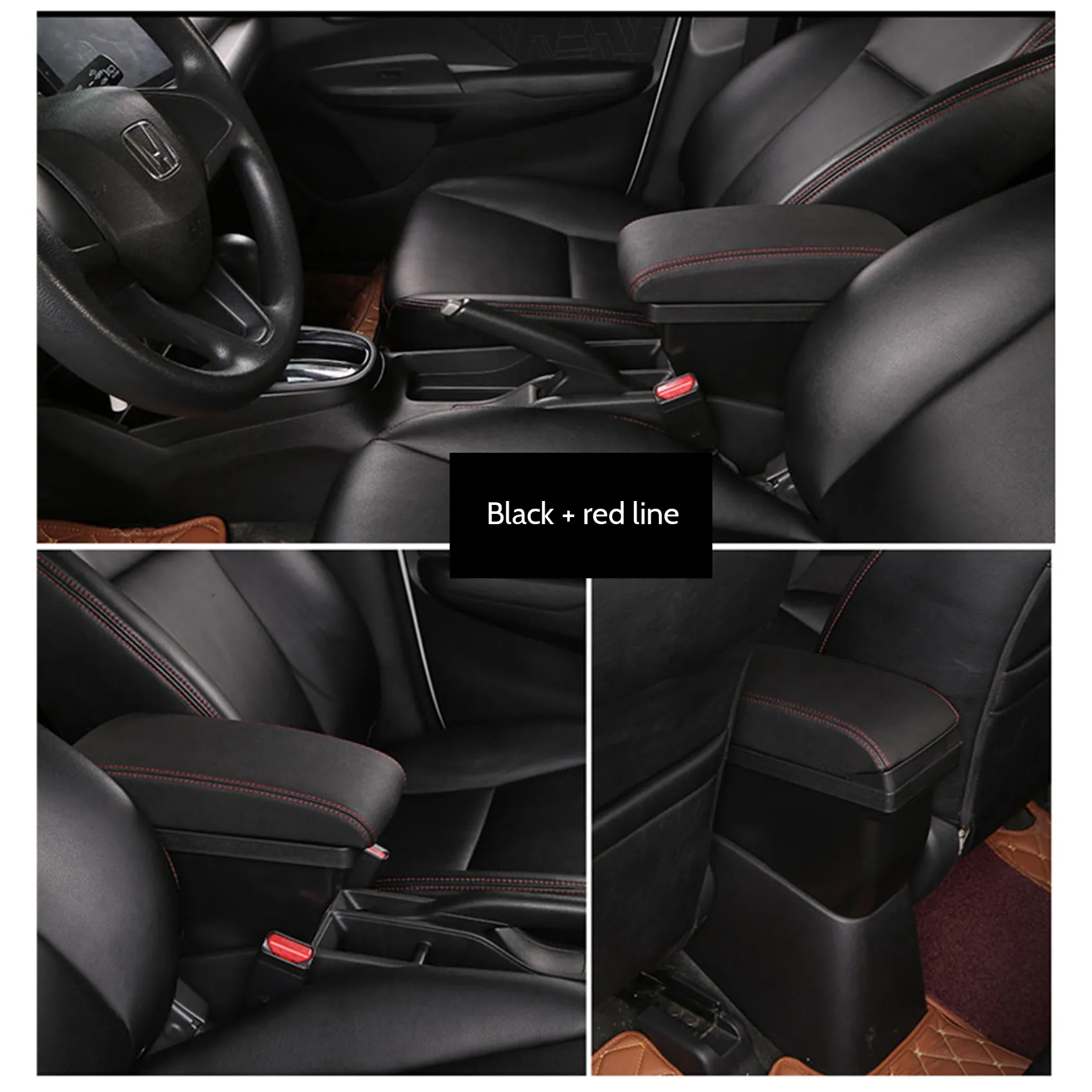 For MG ZS Malaysia Armrest Box Central Store Content Box Products Interior Armrest Storage Car Accessories Red