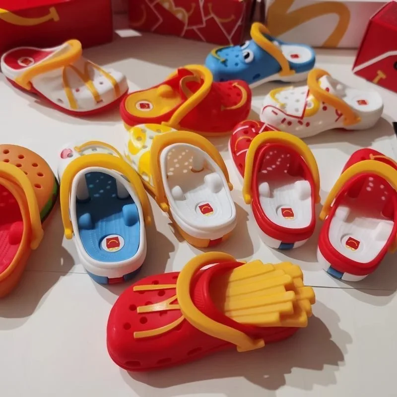 2024 McDonald\'s Mini Slipper Keychain Happy Meal Toys Figure Collectible Toy Desktop Decoration Kids Birthday Gifts