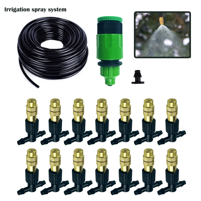 

10-30M Garden Watering System Automatic Irrigation Spray Sprinkler System Garden Potted Drip Irrigation Kit Spray Cooling kit