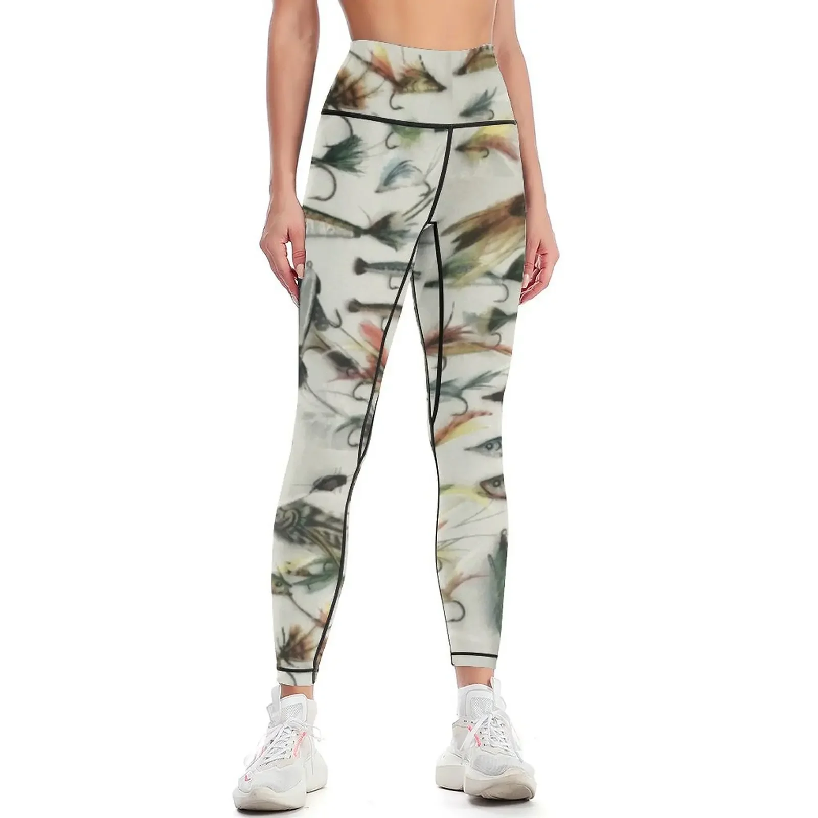 

1920's Fishing Flies Leggings gym sportswear woman joggers for Women's tights for physical Womens Leggings