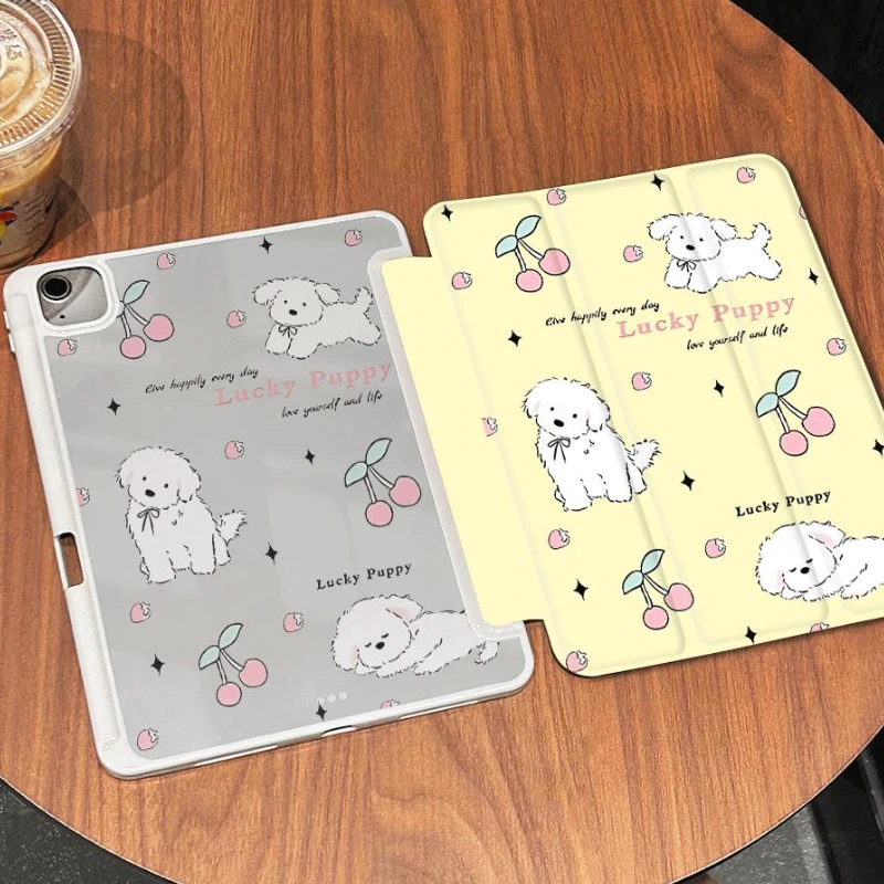 Cute Simple Puppy Protective Cover for 7 8 9th 10.2 Funda Cover IPad Air 5 4 10.9 Cases Ipad 2017 2018 9.7inch Ipad Mini 6 Shell