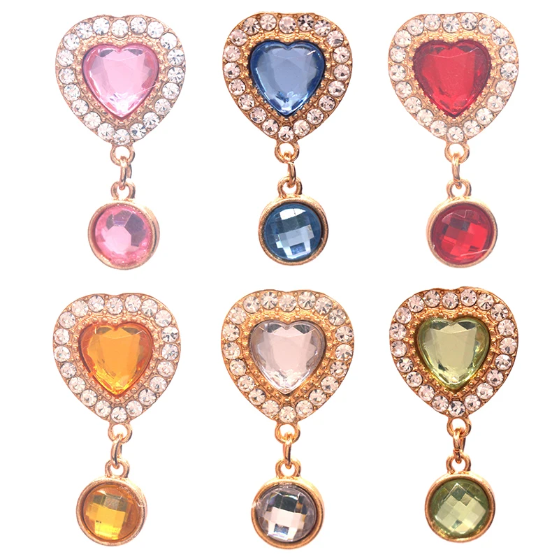 Exquisite Heart Rhinestone Pendant DIY Clothing Wedding Decoration Accessories Jewelry Craft Creative Decoration Accessories