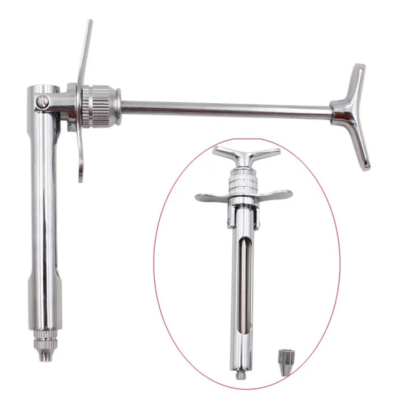 Dental Gun Syringe Press Type Syringe Surgical Instrument Anesthesia Aspirating Needle Tube Oral Surgery Stainless Steel Tool