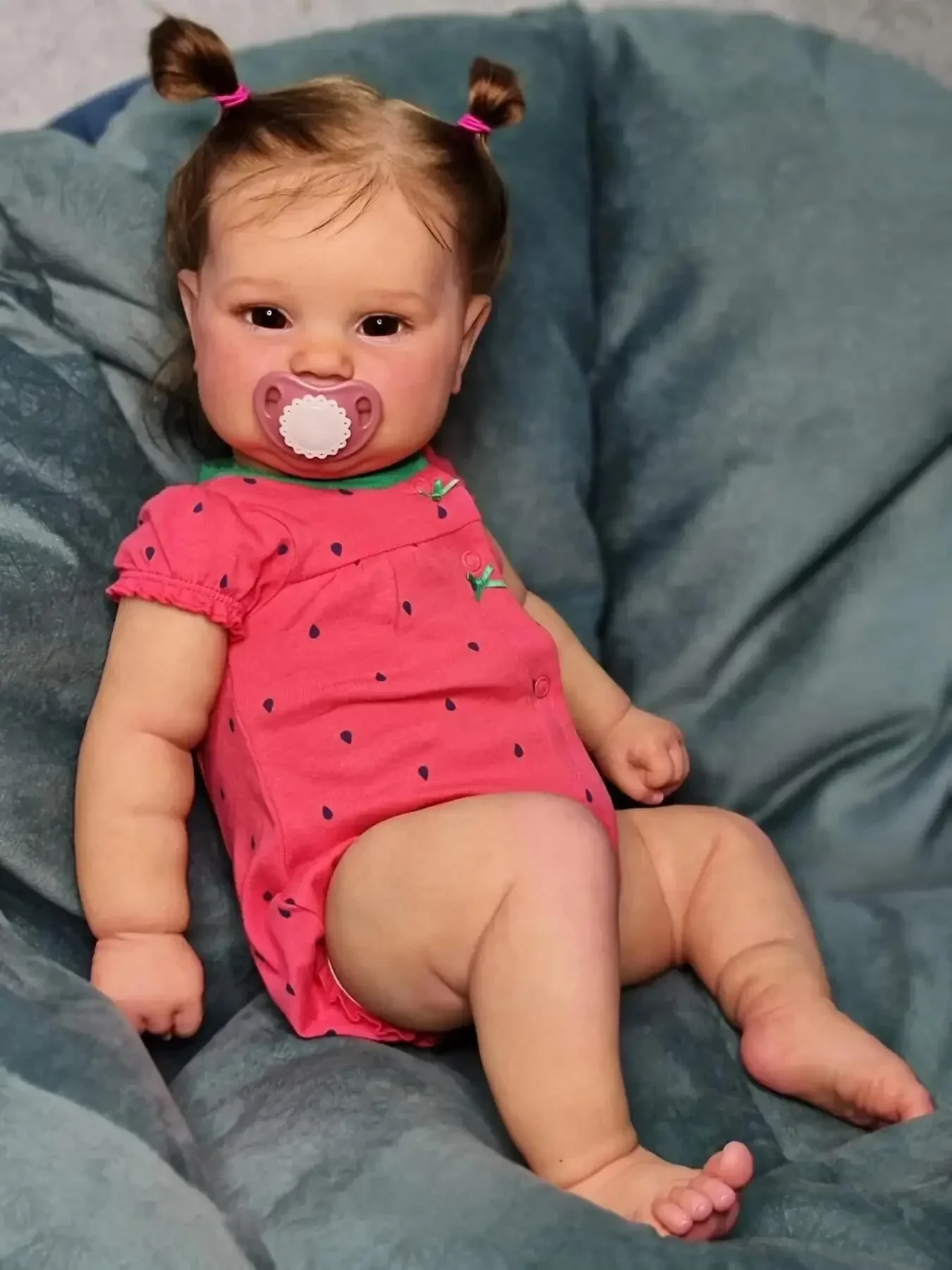 50CM Full Body Soft Silicone Maddie Reborn Baby Girl Doll Lifelike Soft Touch Genesis Painted Doll with Visible Veins