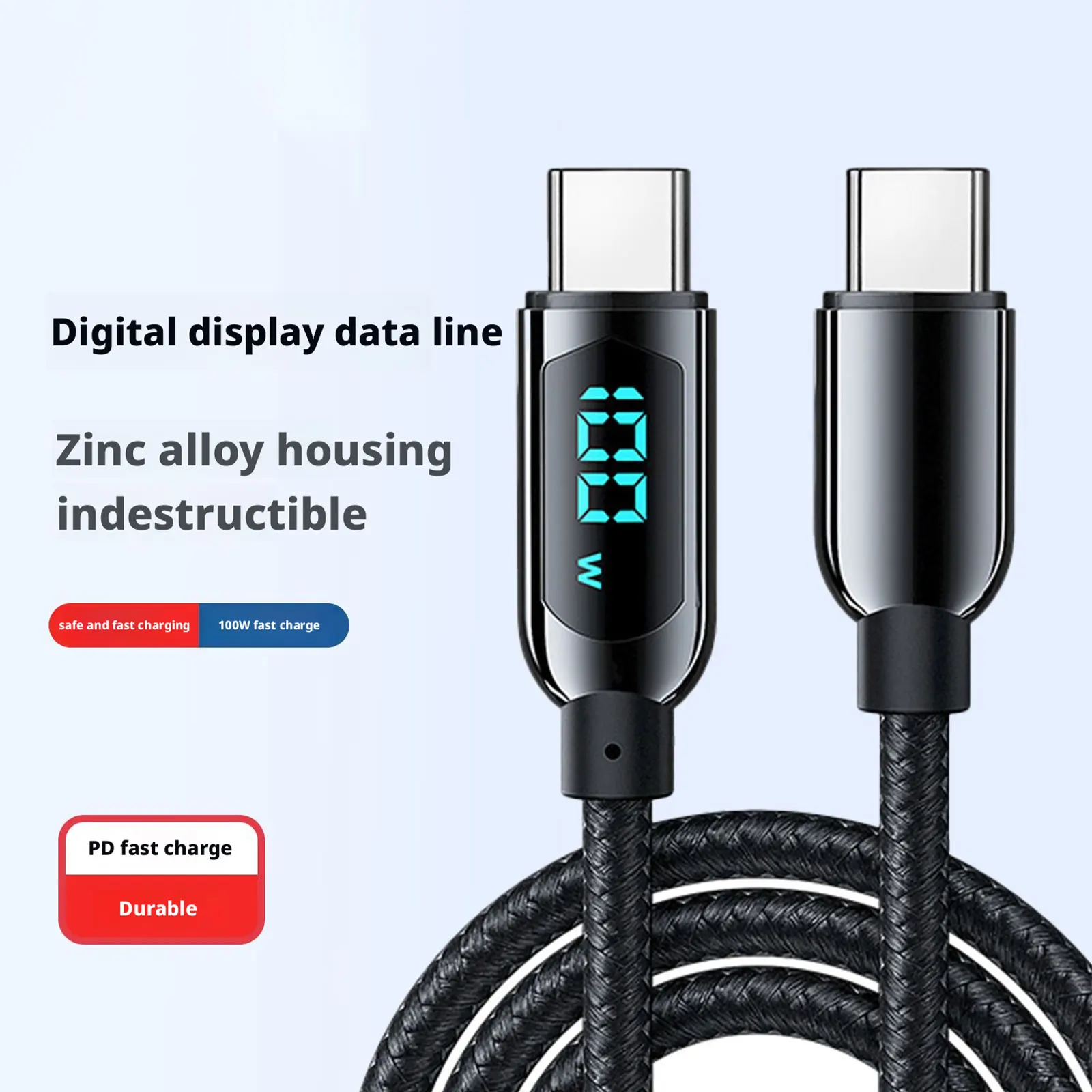 

ANSEIP USB to Type C Cable For iPhone 17 16 15 Air Super Fast Charging Cable With LED Display Data Cord For Samsung Huawei Oppo