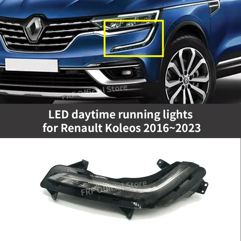 

Для Renault Koleos 2 Samsung QM6 2016 ~ 2023 2020 2018 аксессуары светодиодные DRL дневные ходовые огни указатель поворота автомобильный фонарь на переднем бампере