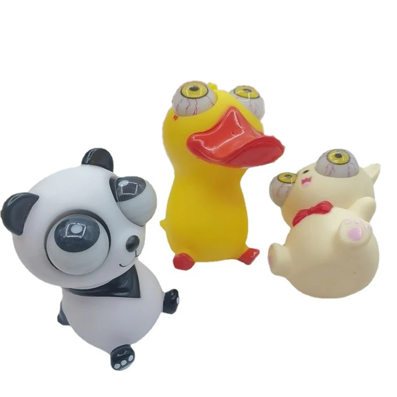 Anti-Stress Olhos Lotados Brinquedo Antistress, Paródia Engraçada, Dinossauro Panda Gigante, Gato Bonito, Zumbis, Novidade e Diversão, Brinquedos de