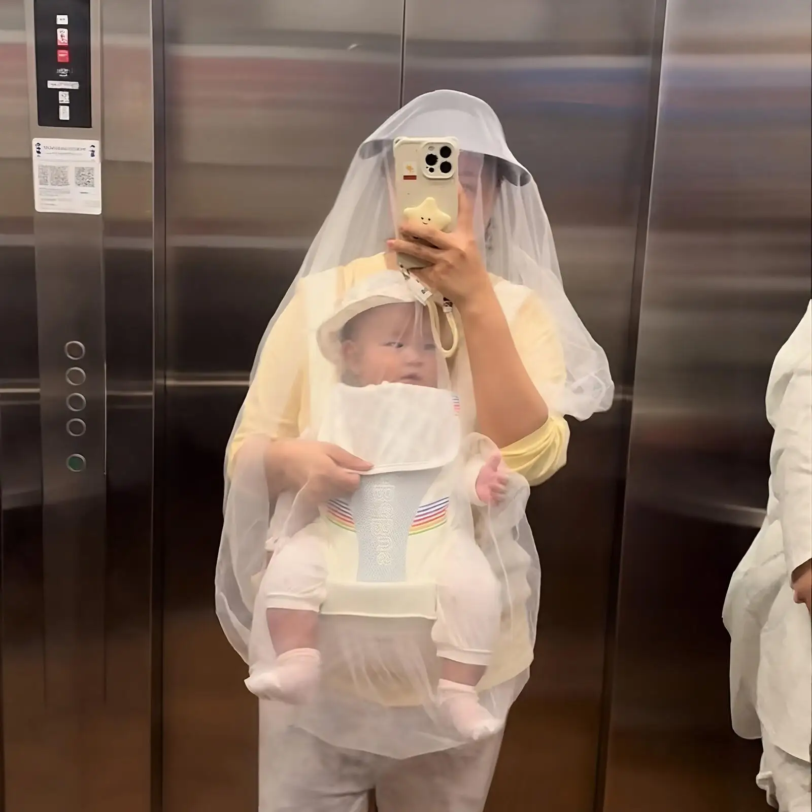 Baby Outing Lightweight Breathable Mesh Face Mask Fur And Pollen Proof Willow down And Flying Insects Proof Child Walking Tool