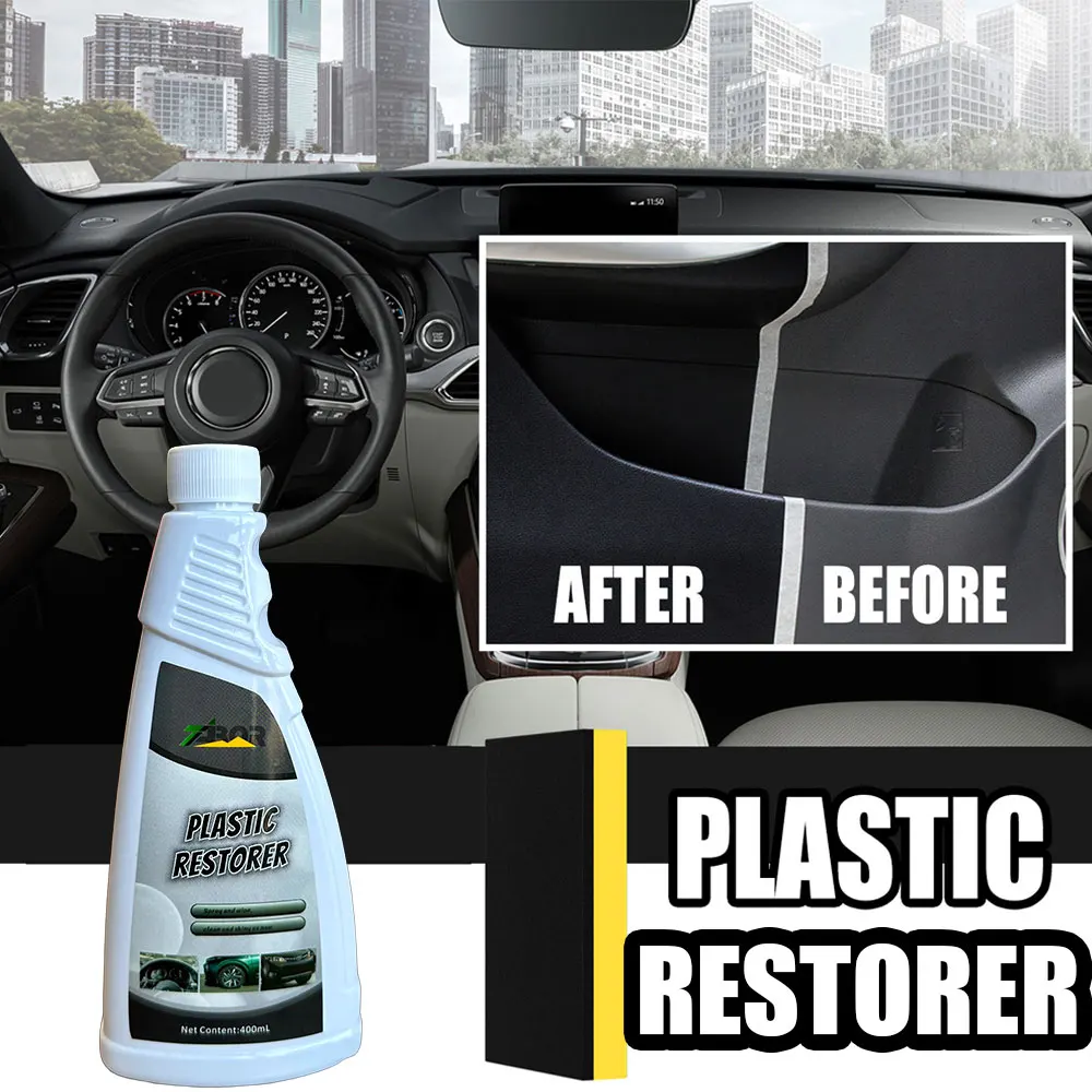 

Car Plastic Restorer Auto Interior Panel Renewal gloss of Plastic Rubber Polish Repair Auto Reconditioning Spray Liquid Care