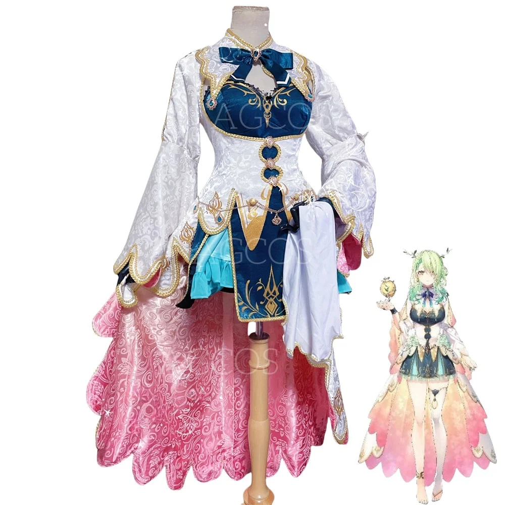 AGCOS Customized Hololive Cosplay Holoen Ceres Fauna Cosplay Costume Dress Halloween Uniforms Custom Size Cosplay