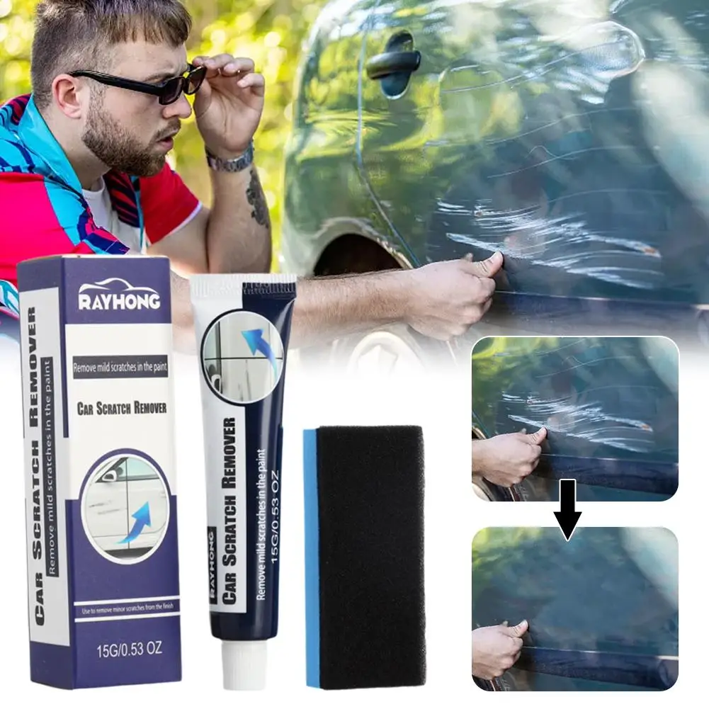 Auto Scratch Remover Polisher With Sponge Auto Polish Fast Repairing Deep Scratches Paint Restore Scratch Remover For All C E1W7