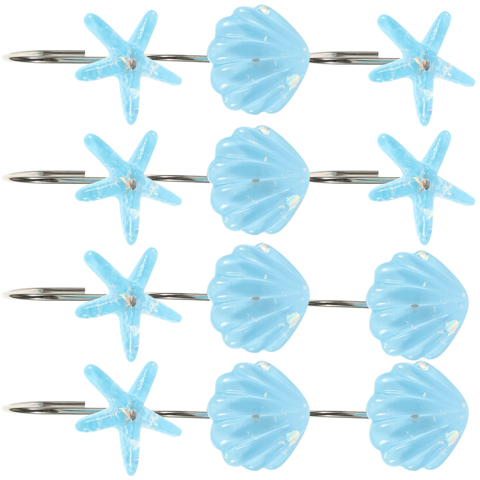 

Shower Curtain Hook Metal Hooks Hangers for Curtains Bathroom Cute Decorative Household