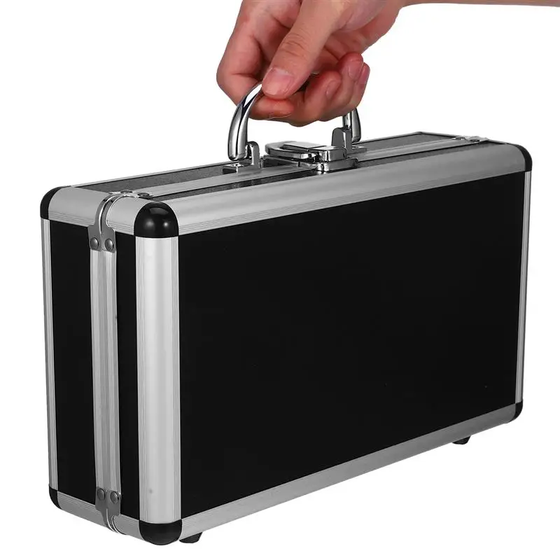 Case Toolbox Miss Lockbox Aluminum Briefcase Men Hard Foam Pearl Cotton Carrying Metal Handheld Container Aluminium Case