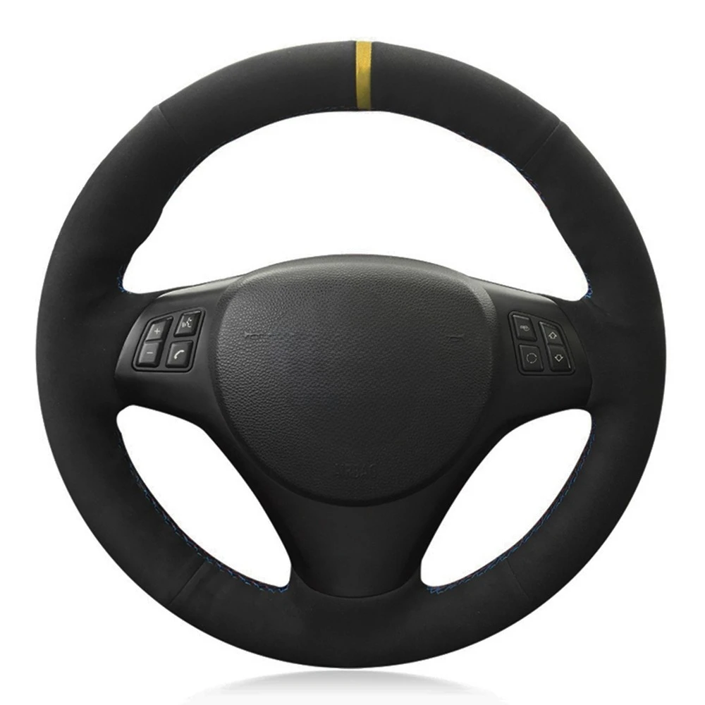 

Car Steering Wheel Cover DIY Black Genuine Leather Suede For BMW M Sport M3 E90 E91 E92 E93 E87 E81 E82 E88 X1 E84
