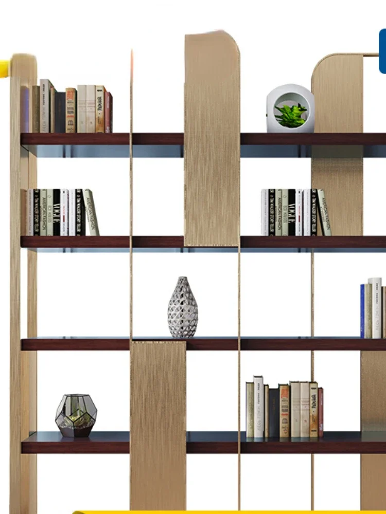 

Light Luxury Bookshelf Modern Living Room Floor Display Stand Simple Partition Home