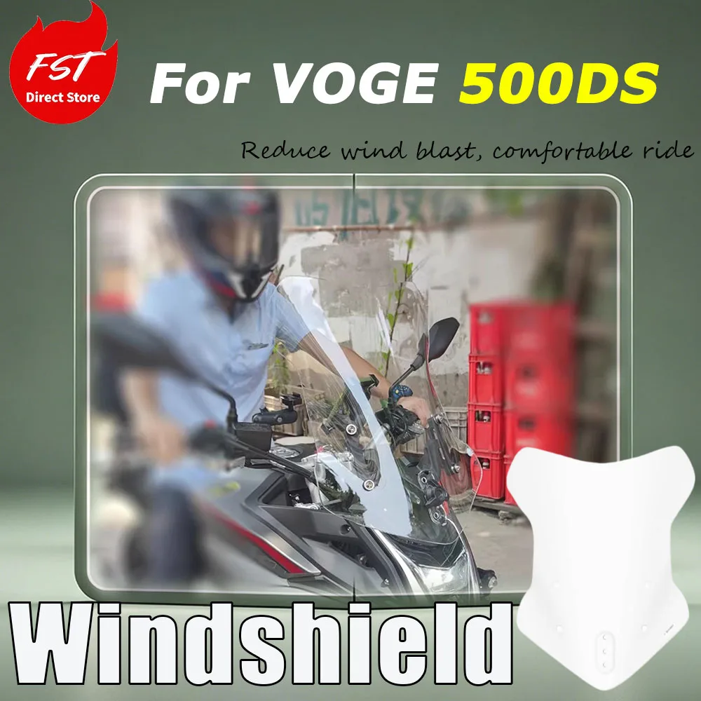 For VOGE 500DS Special modification accessories, windshield deflector, raised and thickened front windshield mirror