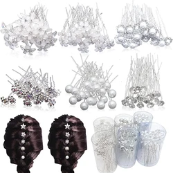 20pcs Crystal Pearl Hairpin Hair Vine Tiaras Head Piece Hair Comb Headband Hairbands Accessories Wedding Bridal Hair Jewelry