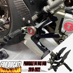 New For DUCATI PANIGALE V4 V4S V4R 2018-2022 2021 Streetfighter V4/S RearSet Foot Pegs Bracket Heel Guard Motorcycle Accessories