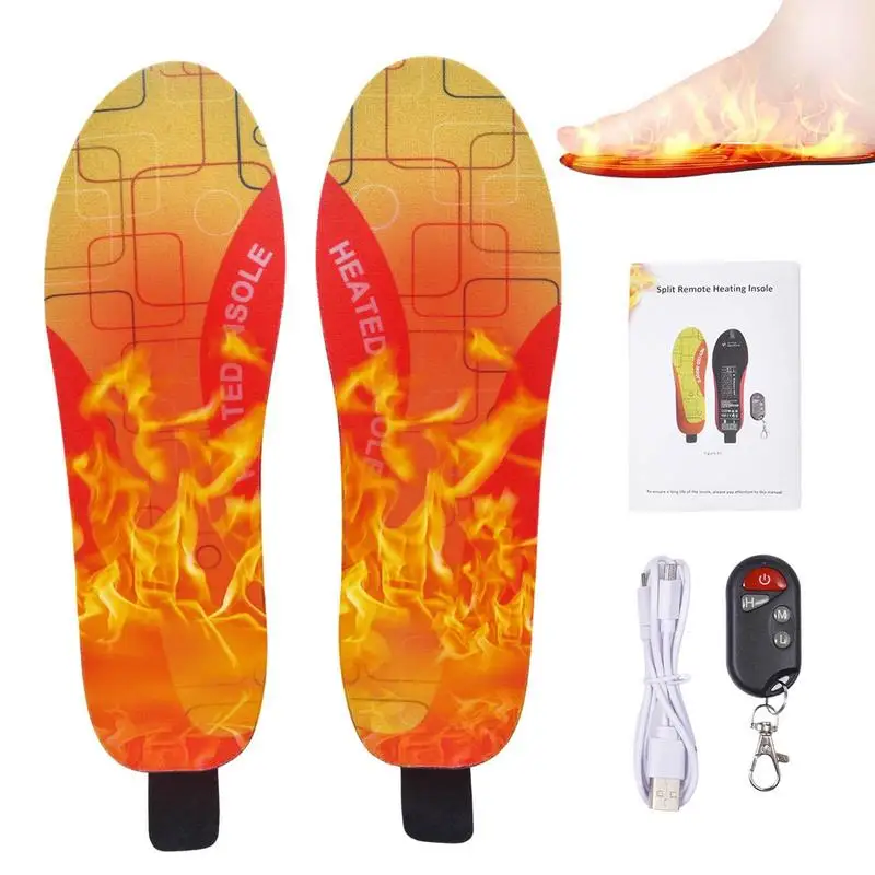 

Heated Shoe Insoles USB Rechargeable Electric Foot Warming Pad Feet Warmer Sock Pad Winter Outdoor Sports Heating Insoles Winter