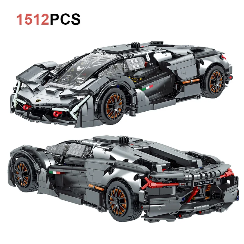 MORK 1512pcs Original Technical Building Blocks Sports Racing Car MOC Supercar Models Kit Bricks Toys for Kids Boys Gifts 023027