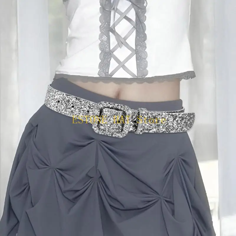 

49MF пояс с блестками в стиле панк, поясной ремень, женский уличный стиль, модная поясная цепочка