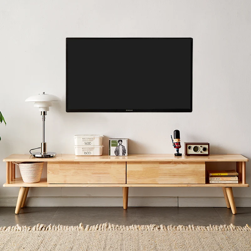 

Solid Wood Tv Stand Living Room Mobile Retro Table Television Unit Wooden Console Mobile Muebles De Salon Bedroom Furniture