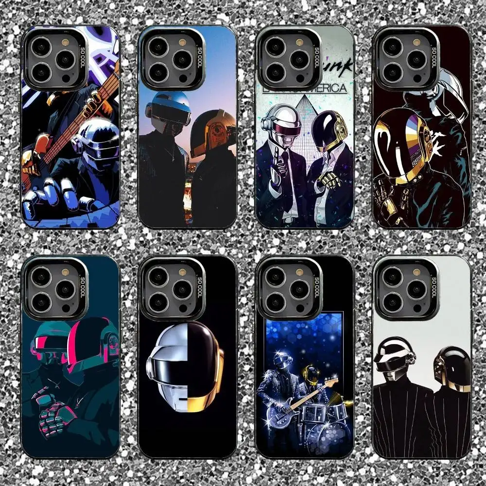 

Daft Punk Phone Case For iPhone 16,15,14,13,12,11,Pro,XS,Max,Plus,Mini,SE Black Candy Matte Shockproof Cover