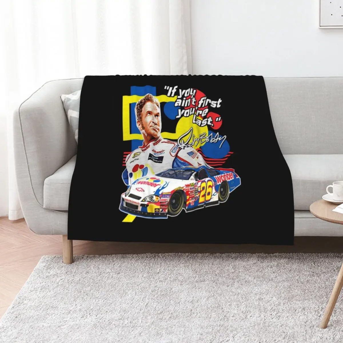 

Ricky Bobby Throw Blanket Large Polar Hairy Cute Blankets