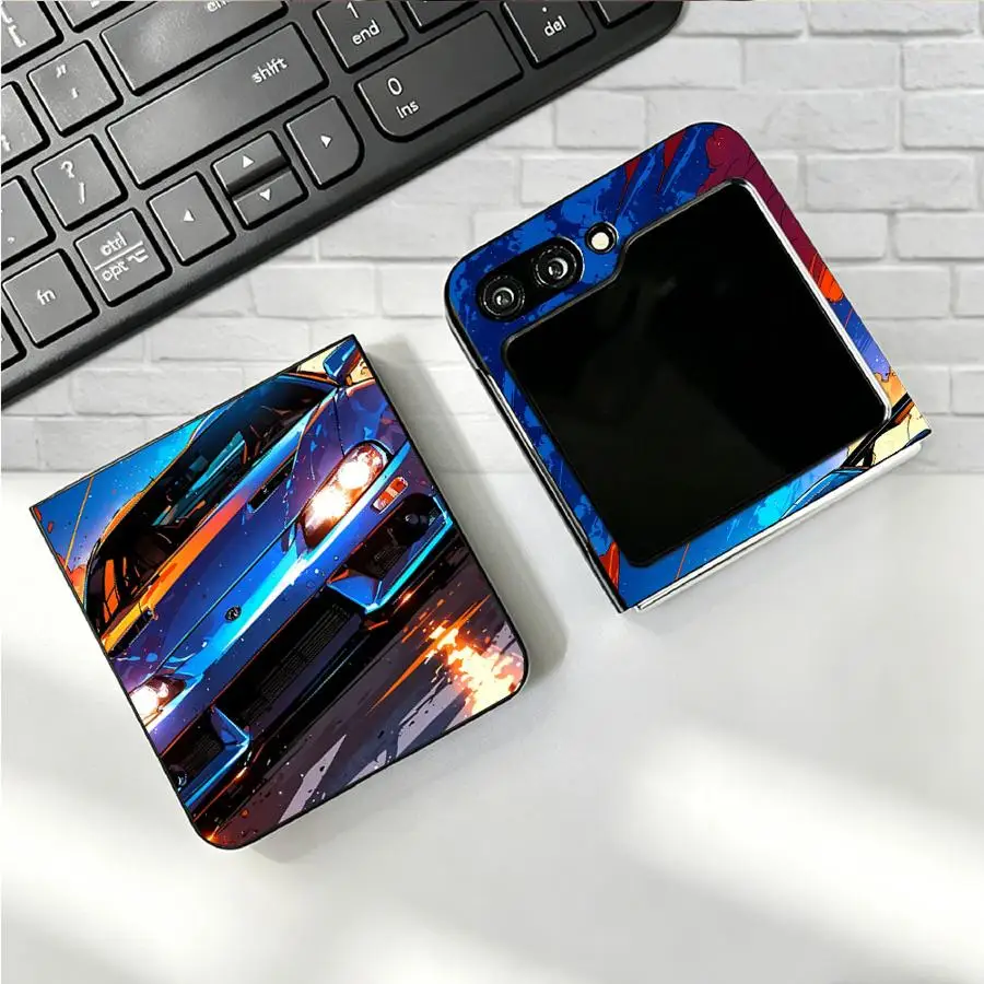 Racing Sports Car Case for Samsung Galaxy Flip4 Flip7 FE Flip6 Flip5 Flip3 Z Flip 7 6 5 4 3 Back Phone Cover Funda view 6