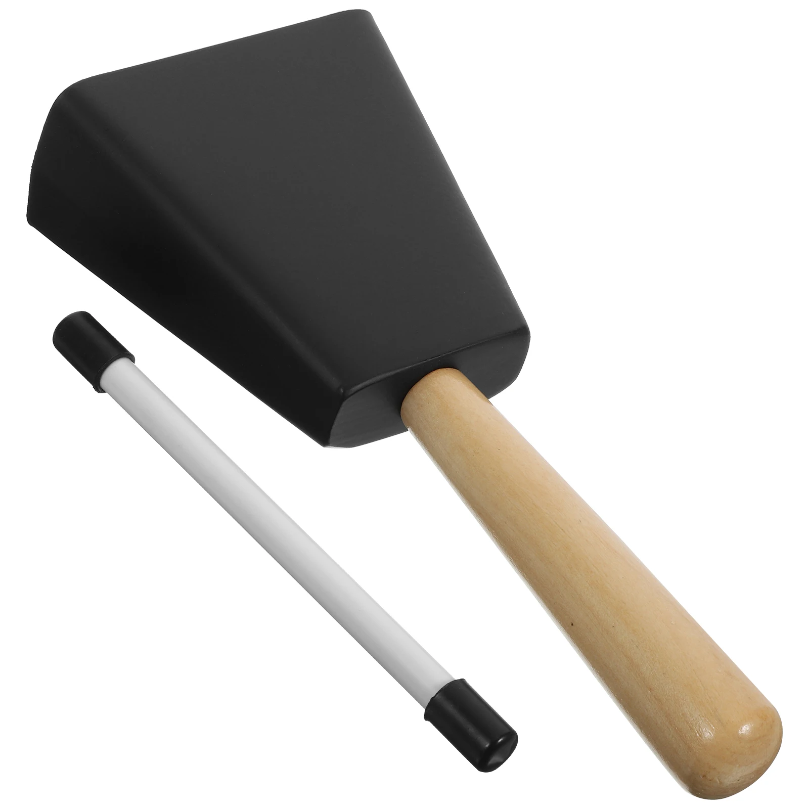 

Metal Kettle Bell with Handle Held Cow Instrument Loud Cowbell Noise Maker Handheld Wooden Musical Child