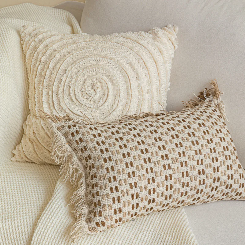 

Caramel Cushion Cover Decorative Throw Pillowcase for Sofa Bed Waist Pillow Square Cushion for Living Room Hotel Model Room