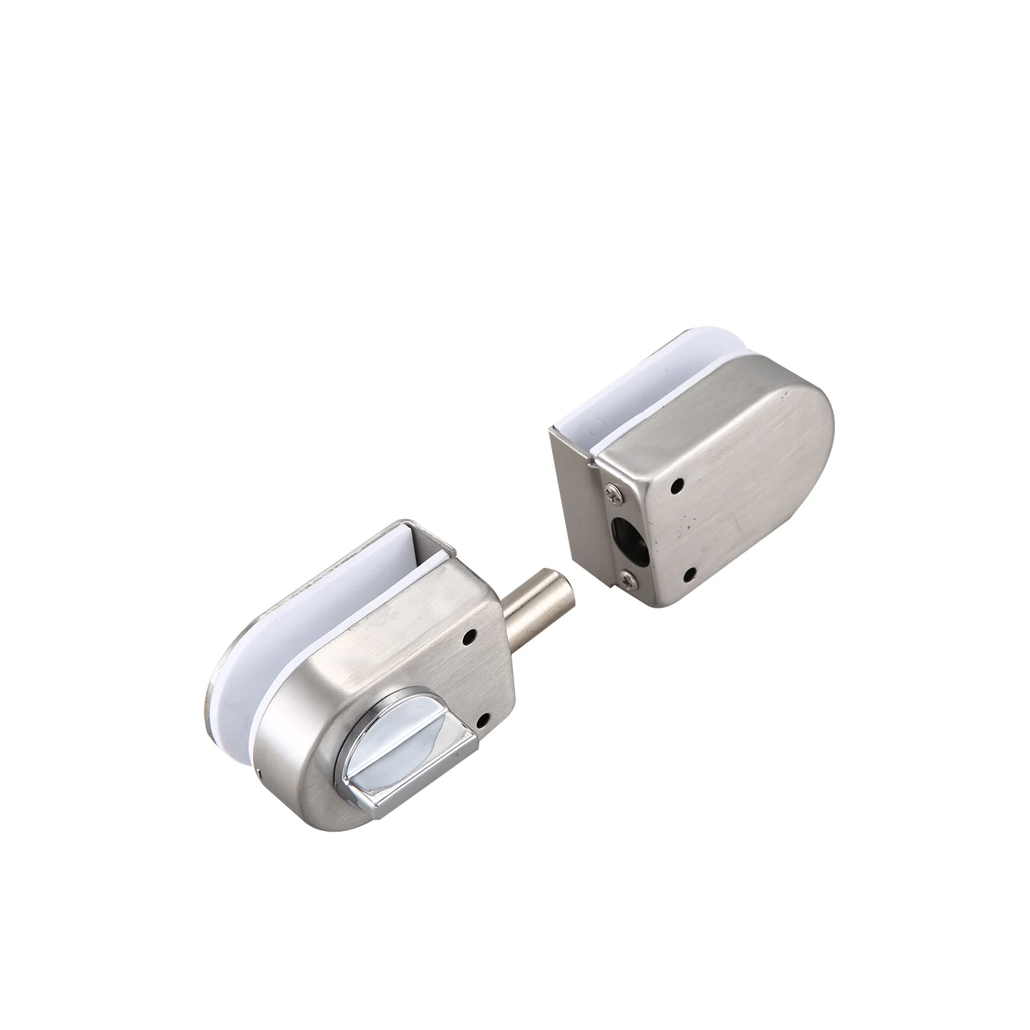 Stainless Steel,Glass Door Latches Lock/Bolt,138A ,Without Drilling,For Double Glass Door, Frameless Glass Door