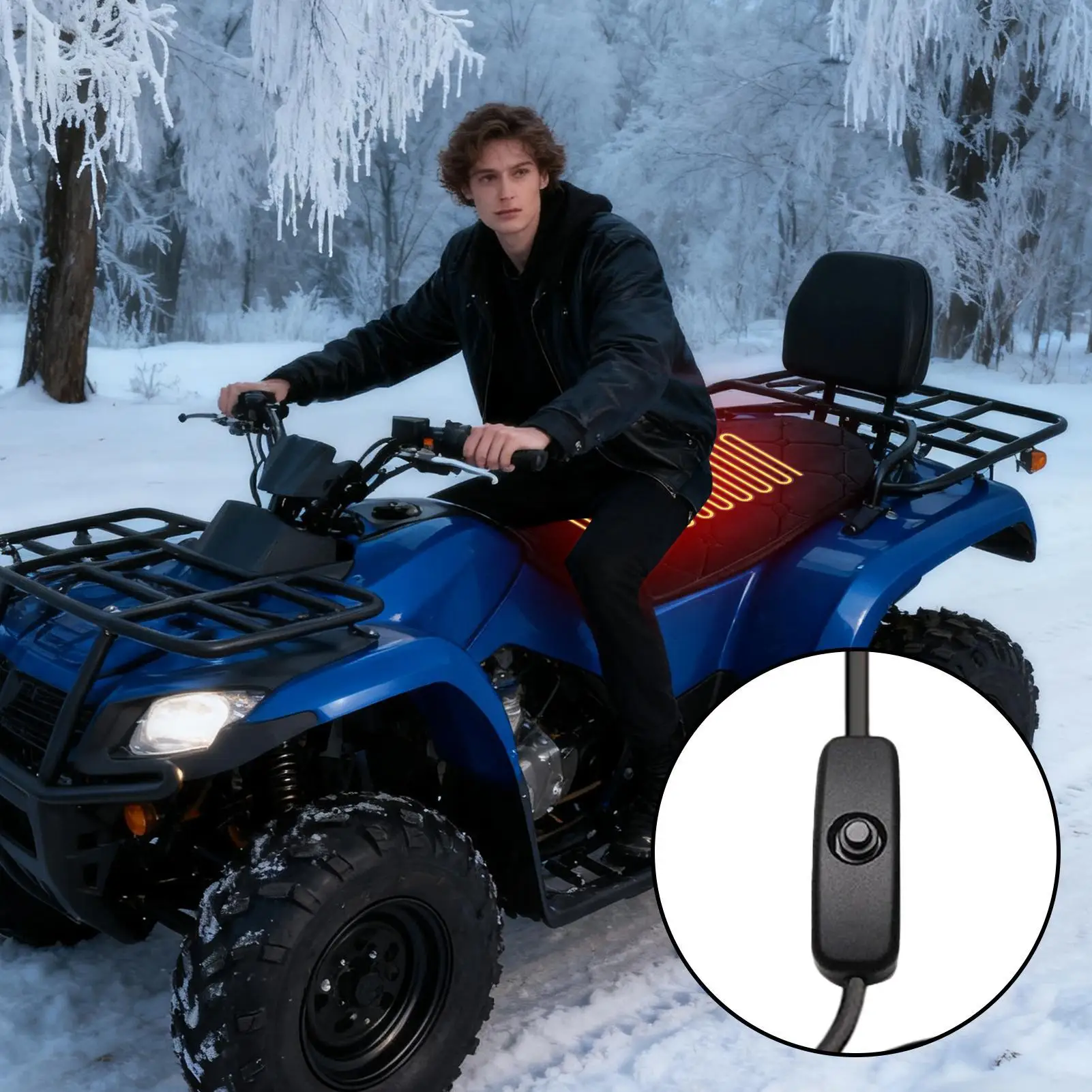 Motorcycle Seat Cushion Motorbike Heating Pad Cold Weather Scooter Cushion For Dirt Bike ATV Snowmobile Road Trip Touring Street