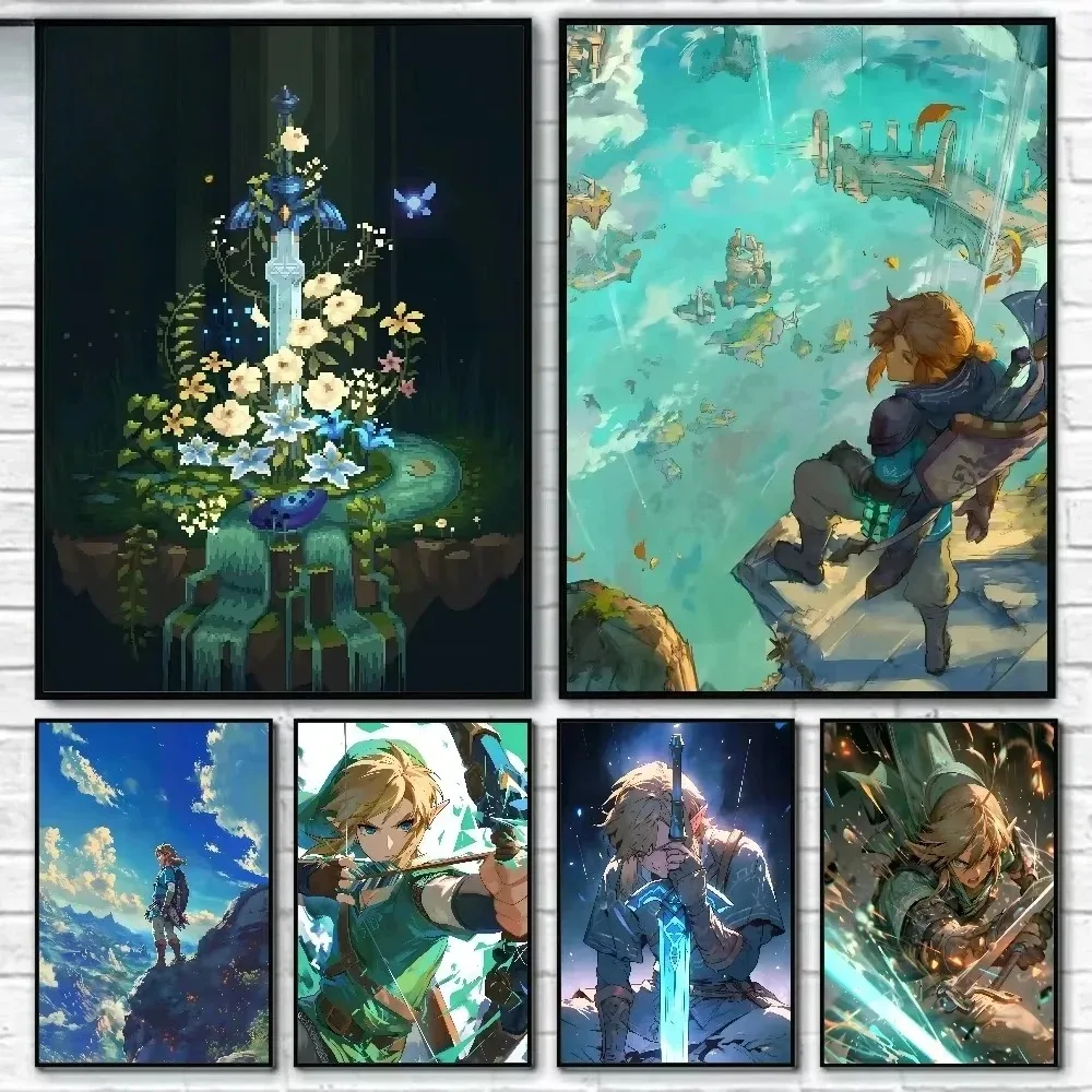Pintura al óleo por número Anime Legend of Z-elda decoración del hogar pintura de pared dormitorio decoración de la habitación regalo sin marco