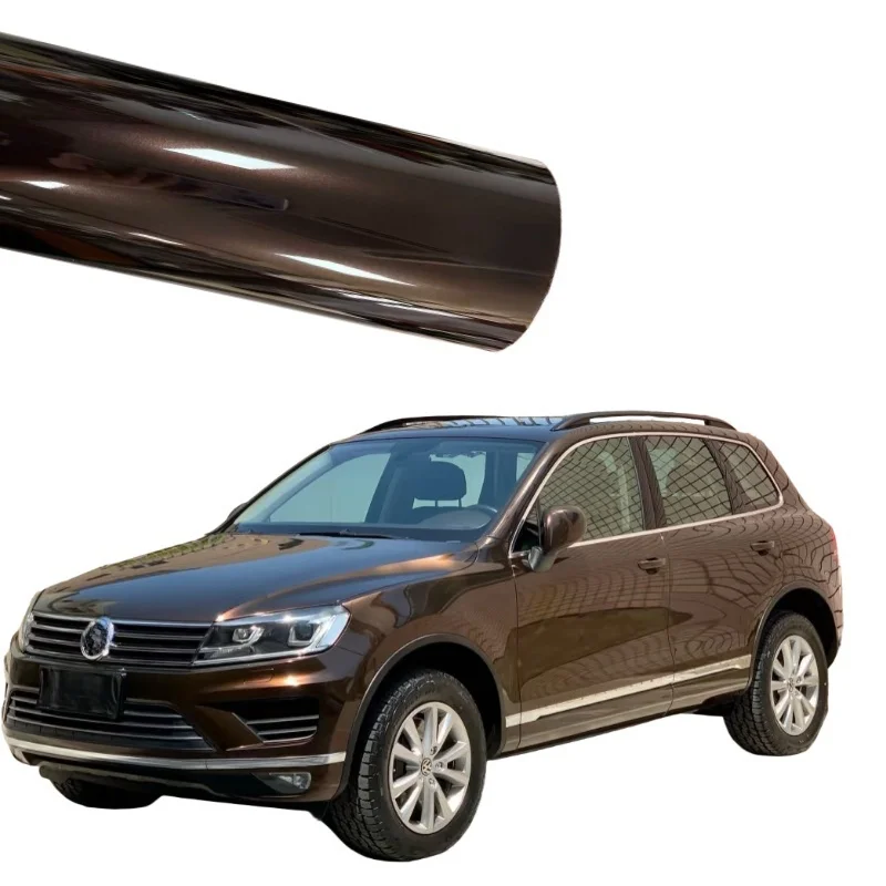 

High-quality glossy metallic brown ethylene film, true gloss ethylene film, multi-color automotive packaging, quality guaranteed