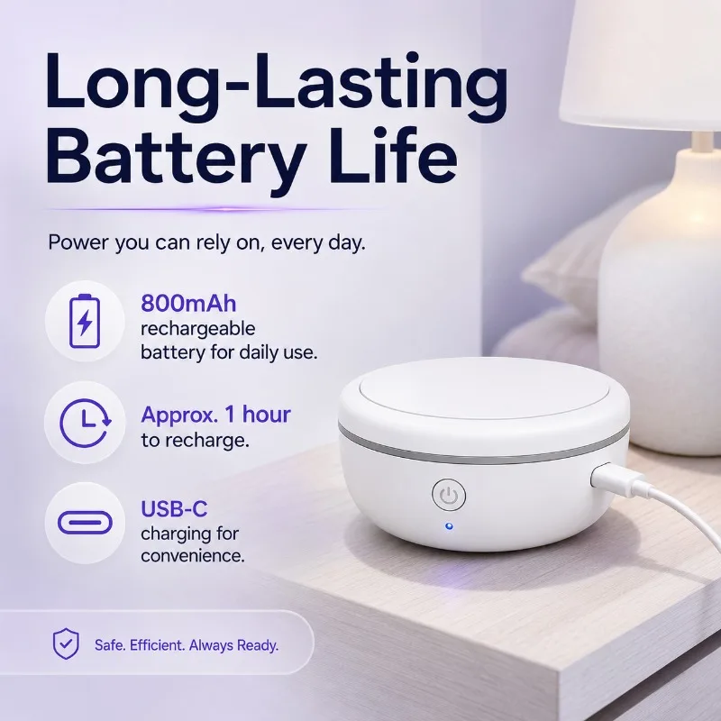 50KHZ USB Rechargeable Ultrasonic Braces Cleaning Machine Multi-Function for  Invisible Aligners and Jewelry Cleaning image 4