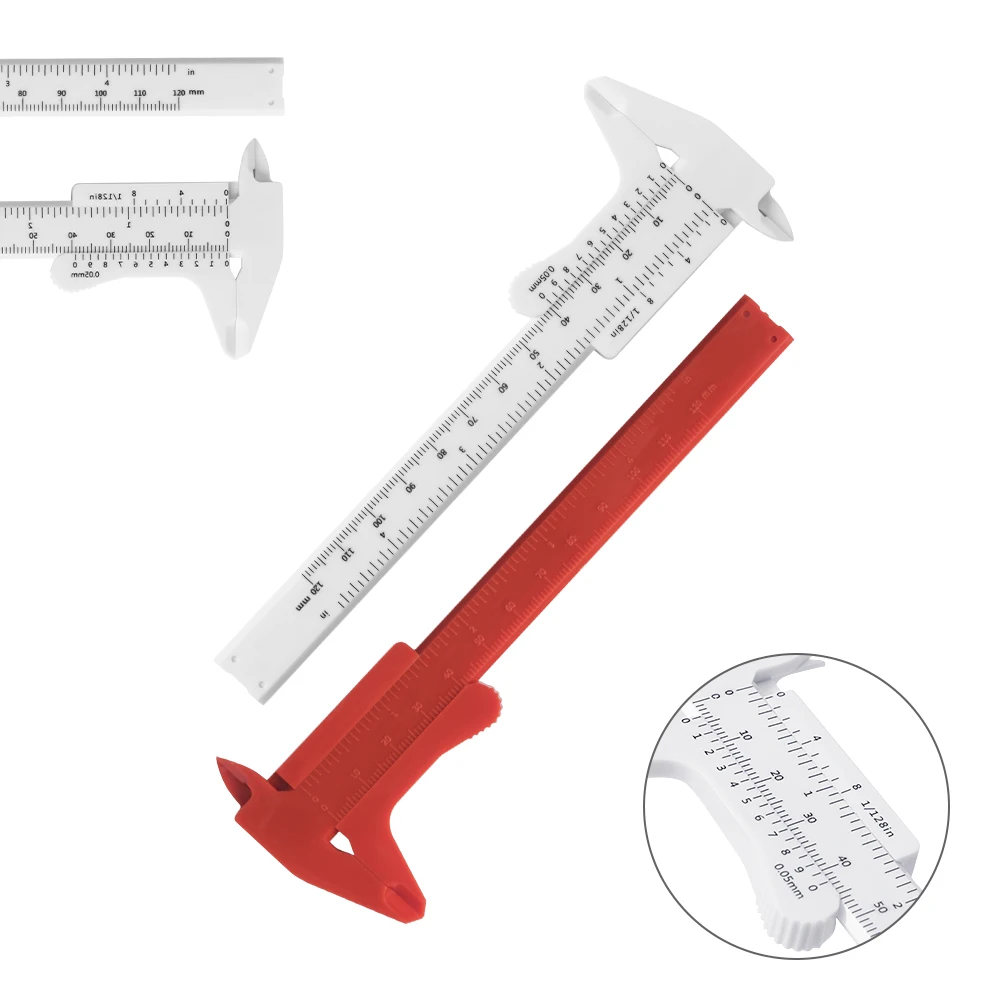 

15MM Portable Accurate Embroidery Plastic Caliper Sliding Measuring Ruler Quick-Positioning Eyebrow Stencil for Eyebrow Shaping