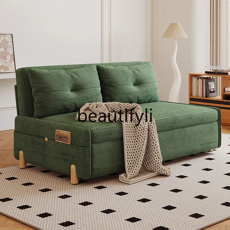 Sofa bed foldable multifunctional double single retractable push-pull bed