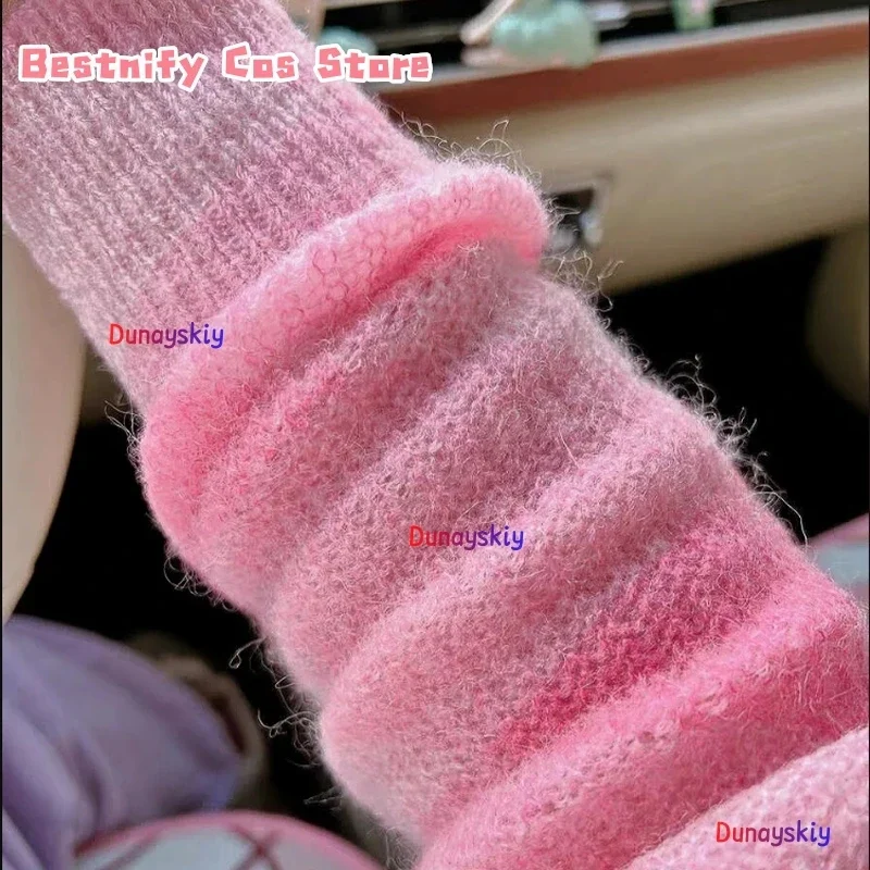 CosplayKPOP Huntrix Saja Boys Baby Cosplay Costume Pink plaid Thin Sweater Y2K Women's costume Halloween Disguise for Adult Outf