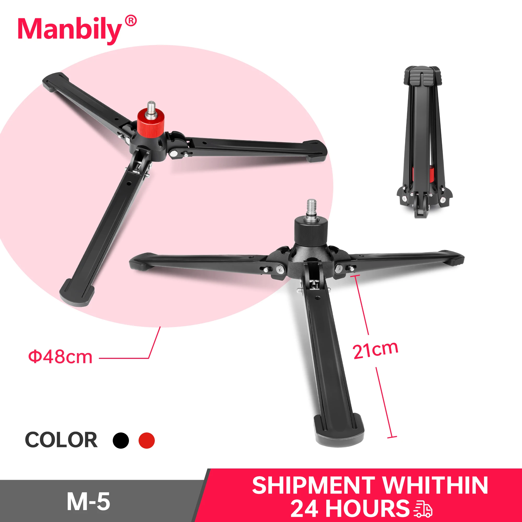 

Алюминиевое основание для штатива-монопода Manbily M-5 480 мм с винтом 3/8 дюйма, настольный кронштейн для штатива для зеркальных камер