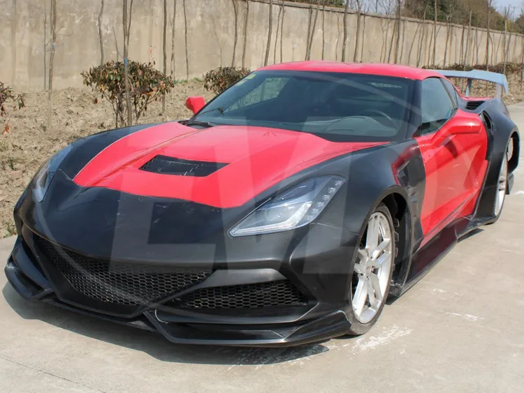 For Chevrolet Corvette Stingray C7 2014-2016 Glass Fiber Wide Bodykit