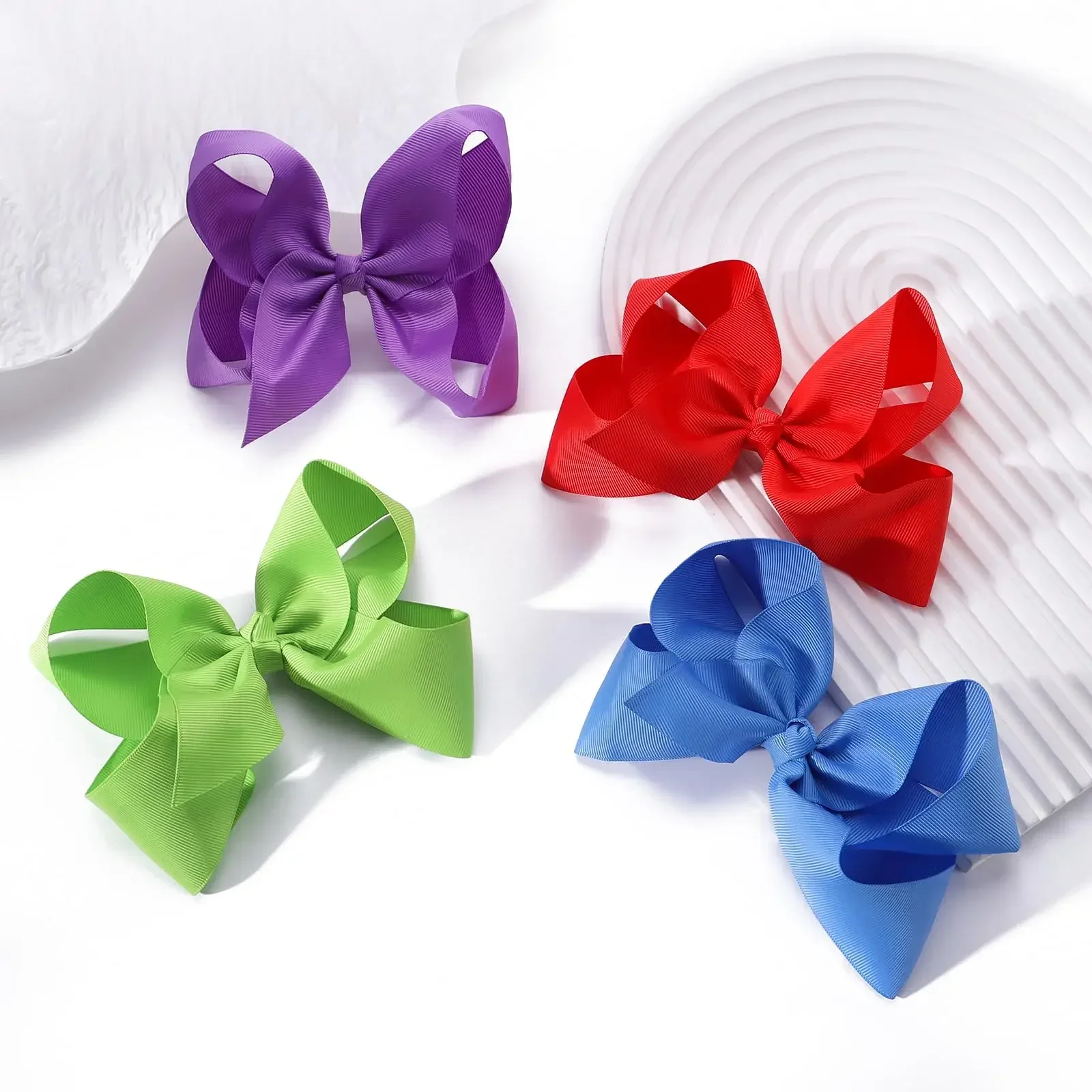 

10/20pcs 6'' Large Grosgrain Ribbon Hair Bow Clips for Women Girls Cute Solid Color Hairpins Barrettes Kids Hair Accessories