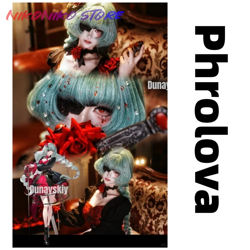 Wuthering Waves Gothic Style March Monster Collab Phrolova Cosplay Komplettset Anime Game Convention Rollenspiel-Outfit für Frauen Cos