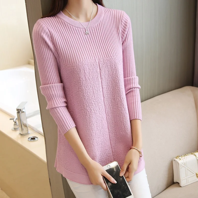 

Sweaters Autumn Winter Warm Pullovers Sweaters Women Long Slim Sweater Female Long Sleeve Knitted Pullovers Loose Soft Sweater