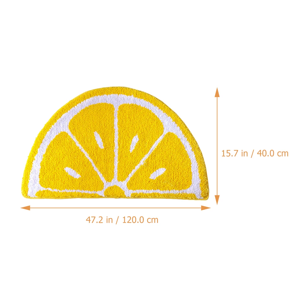 

Thickened Fiber Door Semicircle Chair Living Room Bedroom Carpet Fast Water Absorbing Comfortable Texture Floor Mat For